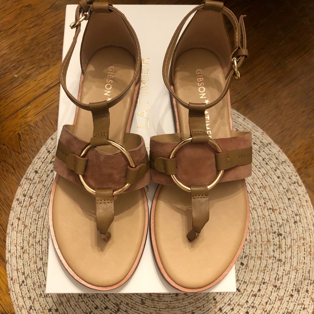 Gibson and Larimer, size 5.5 thong sandals, worn once.  Like New!